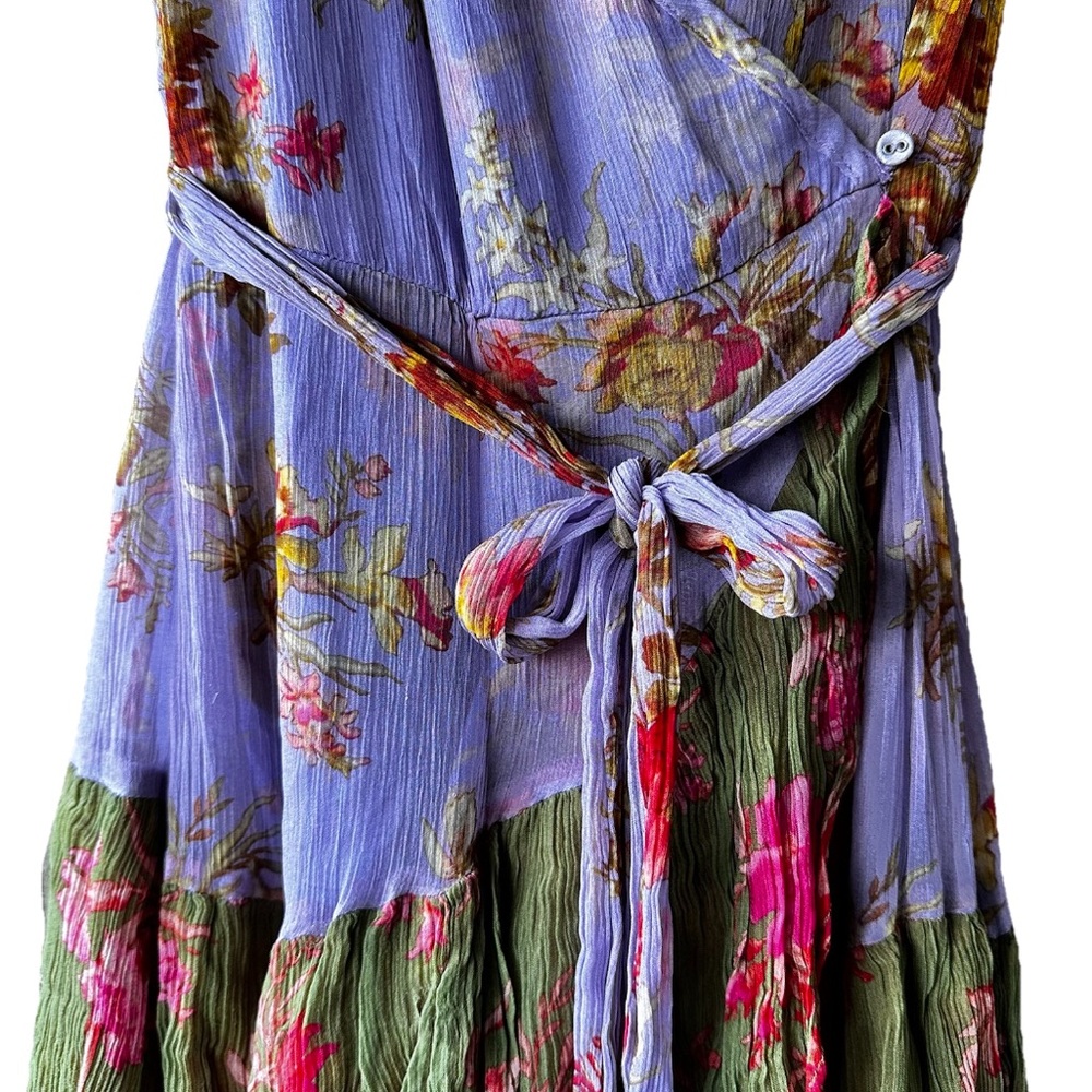 Sundance Elvie Garden Boho Floral Multicolor Cottagecore Layered Maxi Dress PXS - Picture 8 of 10